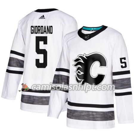 Camisola Calgary Flames Mark Giordano 5 2019 All-Star Adidas Branco Authentic - Homem